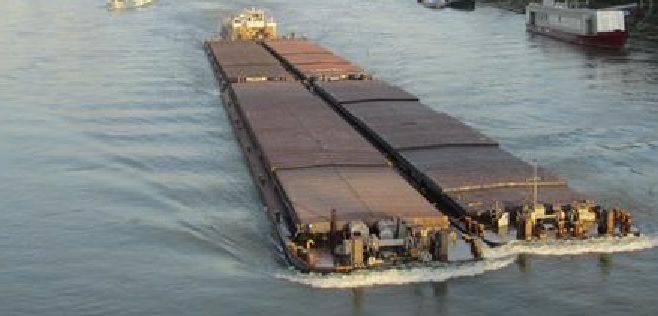 pusher barges on the Danube river